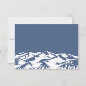Elegant Mountain Wedding RSVP Karte (Rückseite)