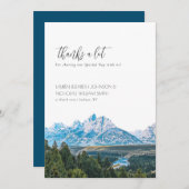 Elegant Mountain Wedding Vielen Dank Dankeskarte (Vorne/Hinten)