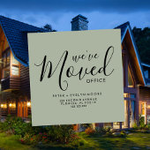 elegant moved office business announcement ankündigung