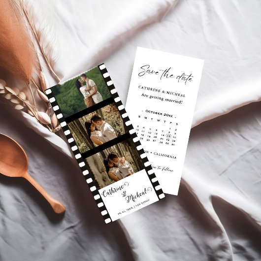 Elegant Movie Wedding Foto Standrahmen Gerettet Save The Date