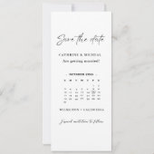 Elegant Movie Wedding Foto Standrahmen Gerettet Save The Date (Rückseite)