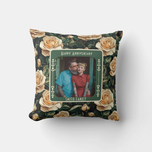 Elegant Mr And Mrs 3Th Anniversary Throw Pillow  Kissen (Vorderseite)
