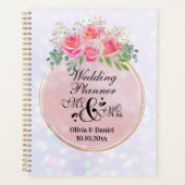 Elegant Mr. and Mrs Blush Pink Blume Wedding Planer (Vorderseite)