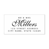 Elegant Mr. and Mrs. Couple Family Name Zuhause Ad Permastempel (Design)