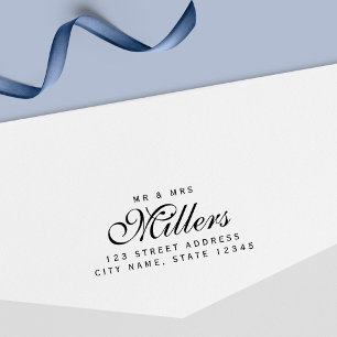 Elegant Mr. and Mrs. Couple Family Name Zuhause Ad Permastempel
