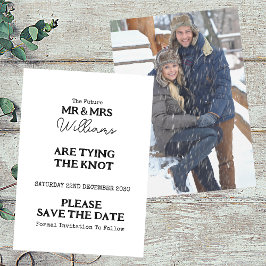 Elegant Mr. And Mrs. Foto Wedding Save The Date