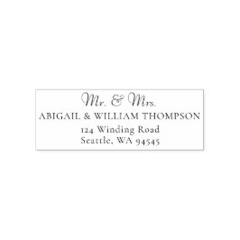 Elegant Mr. Classic Wedding Rücksendeadresse Permastempel