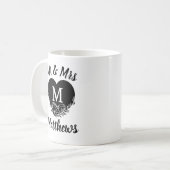 Elegant Mr. Letter M Heart Wedding Vielen Dank Kaffeetasse (Vorderseite Links)