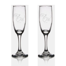 Elegant Mr. & Mrs. Ampersand Etched Design