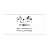 Elegant Mr. & Mrs. - Calligraphie mit Serif Schrif Permastempel (Design)