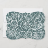 Elegant Mr. & Mrs. Coed Bridal oder Polterabend Einladung (Rückseite)