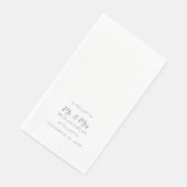 Elegant Mr & Mrs Modern Wedding Chic Dusty Blue Serviette (Ecke)