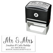 Elegant Mr. & Mrs. Name & Anschrift Permastempel (Beispiel)