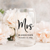 Elegant Mr. Mrs. Personalisiert Wedding Dosenglas
