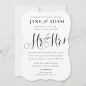 Elegant Mr. & Mrs. Typografy Wedding Einladung (Vorderseite)