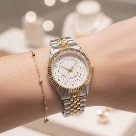 Elegant Mr & Mrs Watch, Custom Gift for Weddings Armbanduhr