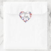 Elegant Mr. & Mrs. Wedding Sticker mit Floral Des (Tasche)