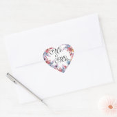 Elegant Mr. & Mrs. Wedding Sticker mit Floral Des (Umschlag)