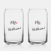 Elegant Mr. Newlyweds Couple Honeymoon Wedding Dosenglas (Vorderseite)