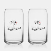 Elegant Mr. Newlyweds Couple Honeymoon Wedding Dosenglas (Rückseite)