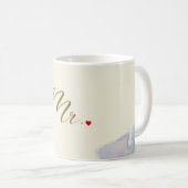 Elegant Mr. Tasse - Soft Blue Flowers & Classic Sc (VorderseiteRechts)