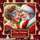 Elegant Mr. und Mrs. Claus Gold Trees Badetuch Badhandtuch Set