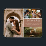 Elegant Mr. und Mrs. Danke, Foto Collage Magnet<br><div class="desc">Hochzeitsmagneten von Mr. und Mrs. Design bedanken sich bei den Magneten,  die drei Ihrer liebsten Fotos enthalten. Zeigen Sie Ihrer Familie und Ihren Freunden Ihre Wertschätzung für die Teilnahme an Ihrer Hochzeitsfeier mit einem dieser schönen Keepsakes.</div>