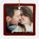 Elegant Mr. und Mrs. Keramikornament (Rückseite)