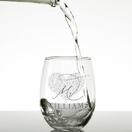 Elegant Mr. und Mrs. Personalisiert Weinglas Ohne Stiel