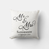 Elegant Mr. und Mrs. Wedding Kissen (Vorderseite)