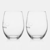 Elegant Mr. und Mrs. Weinglas Ohne Stiel (Links)