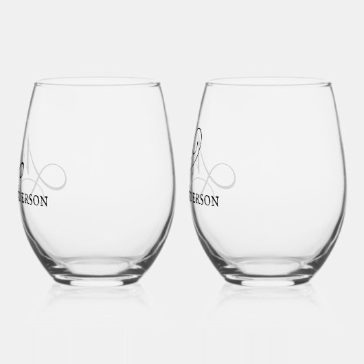 Elegant Mr. und Mrs. Weinglas Ohne Stiel (Links)