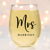 Elegant Mr. Wedding Weinglas Ohne Stiel