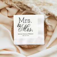 Elegant Mrs. und Mrs. Wedding Monogram