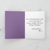 Elegant Mucha Style Porträt einer schönen Frau Karte (Innenseite)