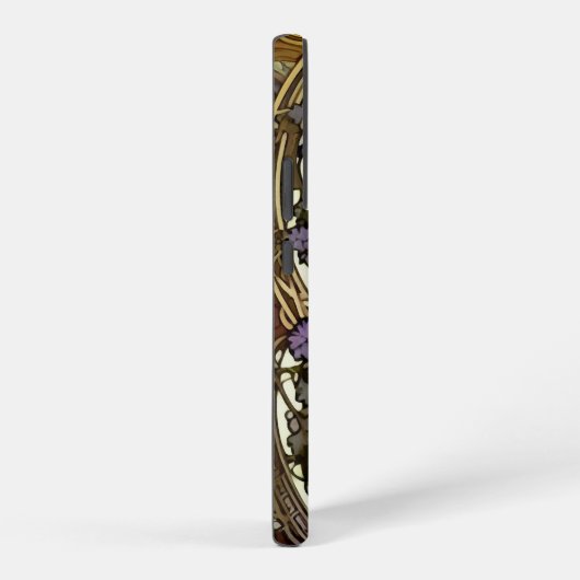 Elegant Mucha Style Porträt einer schönen Frau Samsung Galaxy Hülle (Rechte Seite)