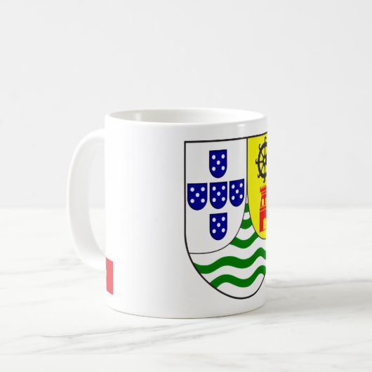 Elegant Mug Featuring India Portuguesa Crest Kaffeetasse (Vorderseite Links)