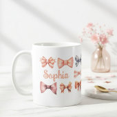 Elegant Mug with Romantic Bows - Personalized Gift Kaffeetasse