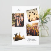 elegant multi 4 photo frame graduation high school ankündigung (Stehend Vorderseite)