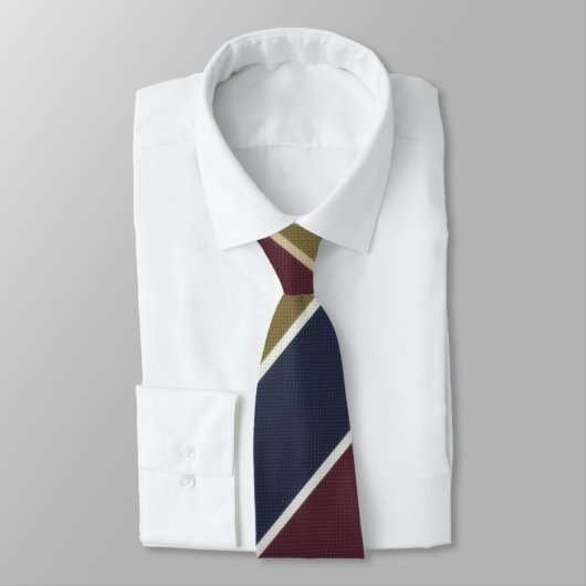 Elegant Multi-Color Regimental Striped Krawatte (Gebunden)