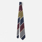 Elegant Multi-Color Regimental Striped Krawatte (Rückseite)