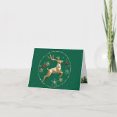 Elegant Multicolor Reindeer Christmas Greeting Car Dankeskarte (Vorderseite)