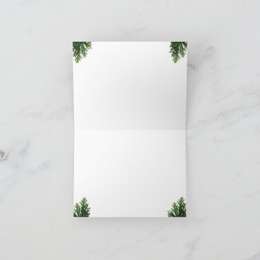 Elegant Multicolor Reindeer Christmas Greeting Car Dankeskarte (Innenseite)