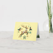 Elegant Multicolor Reindeer Christmas Greeting Car Dankeskarte (Vorderseite)