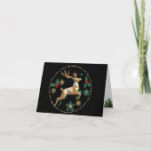Elegant Multicolor Reindeer Christmas Greeting Car Dankeskarte (Vorderseite)
