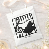Elegant Music Piano Keyboard Clef Note Stylish Geschenktütchen (Ausgeschnitten)