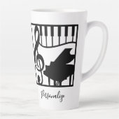 Elegant Music Piano Keyboard Clef Note Stylish Milchtasse (Rechts)