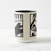 Elegant Music Piano Keyboard Clef Note Stylish Tasse (Zentrum)