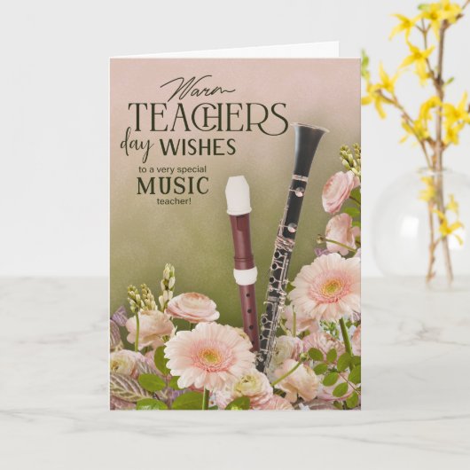 Elegant Music Teacher’s Day Floral Card Karte (Gelbe Blume)
