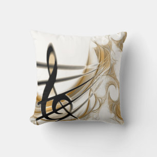 Elegant Musical Note Ceramic Cushion Kissen